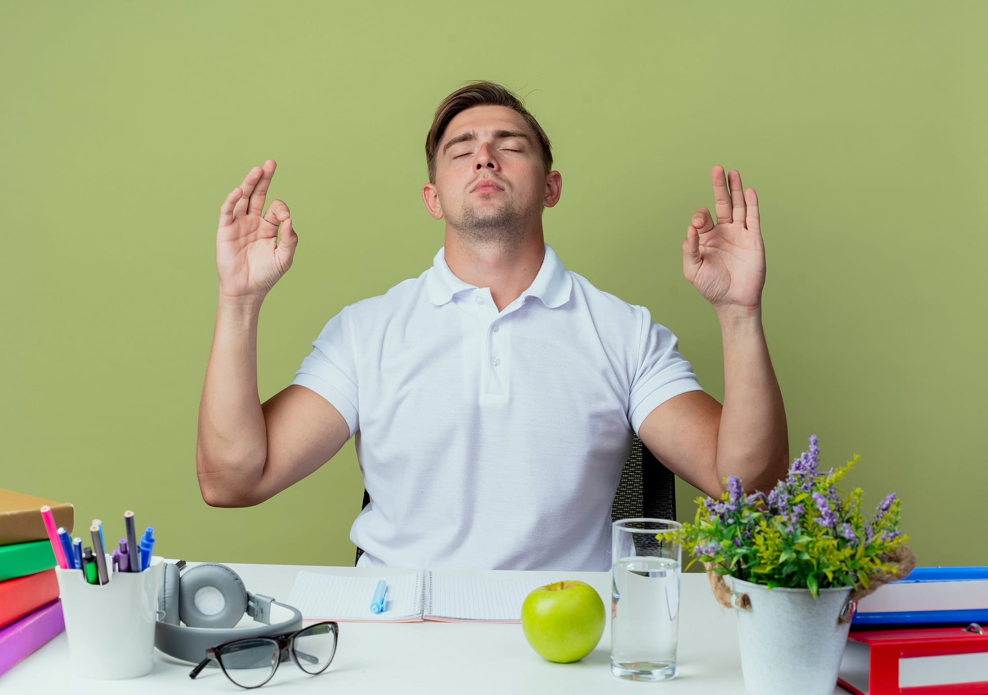 man following tips for stress relief for stress management